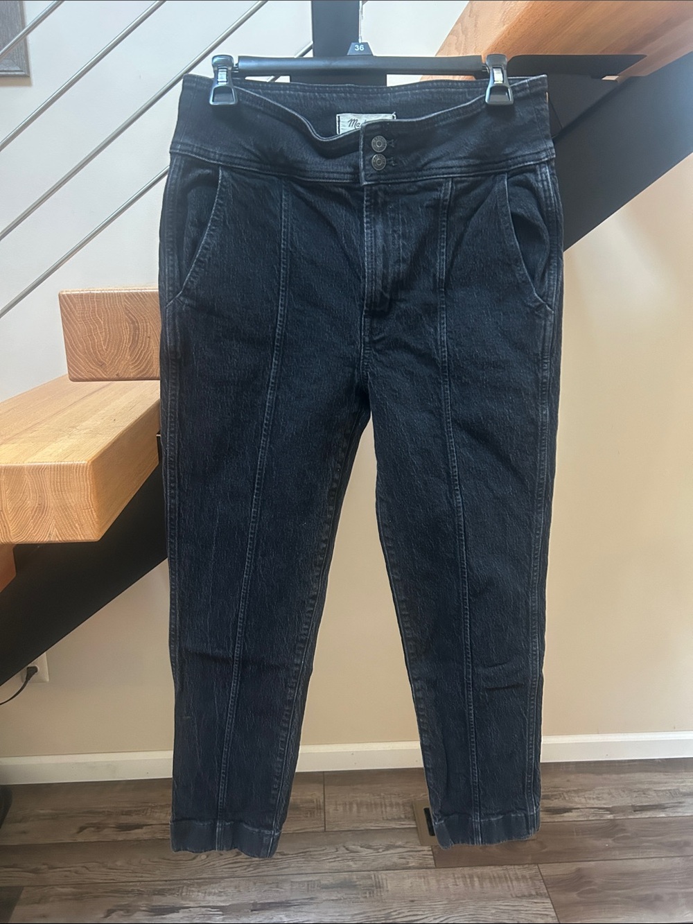 Madewell Black High-Rise Flare Wide-Leg Jeans fair trade certified factory